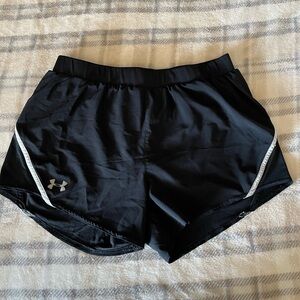 Under Armour Women's Black and White Athletic Shorts